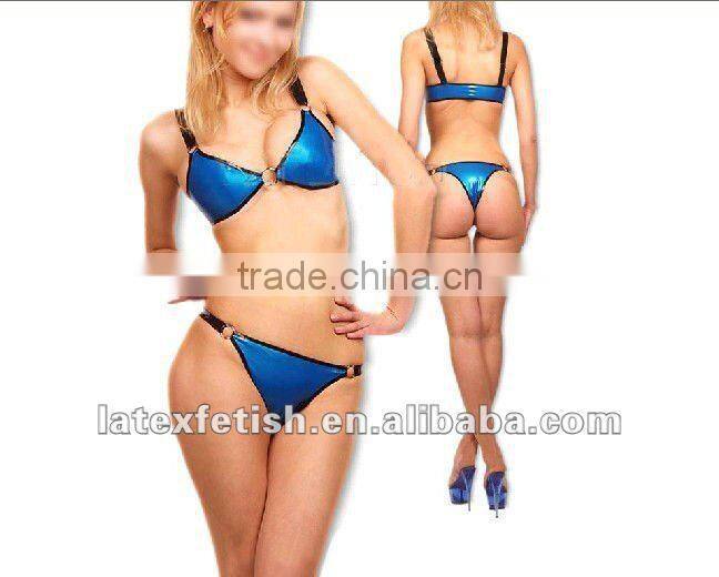 latex sexy bikini latex fashion bikini for women