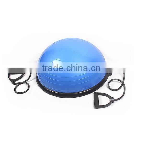 Yoga Fitness Ball Balance Trainer Balancing Ball Half With Resistance Band Inflator Pump Gym Trainer Ball