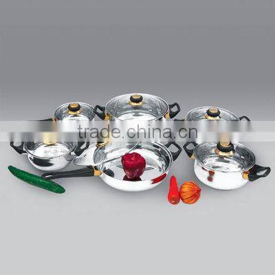 12 pcs stainless steel cookware set