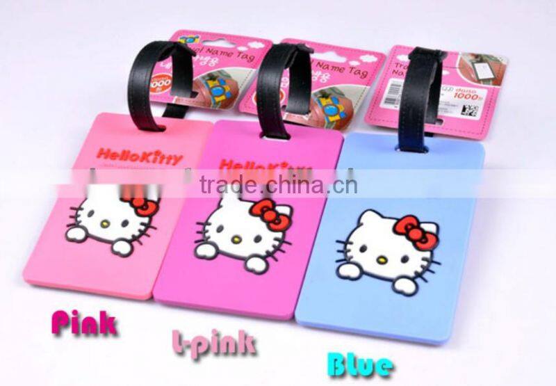 2014 promotional fancy gift custom 3d pvc luggage tag