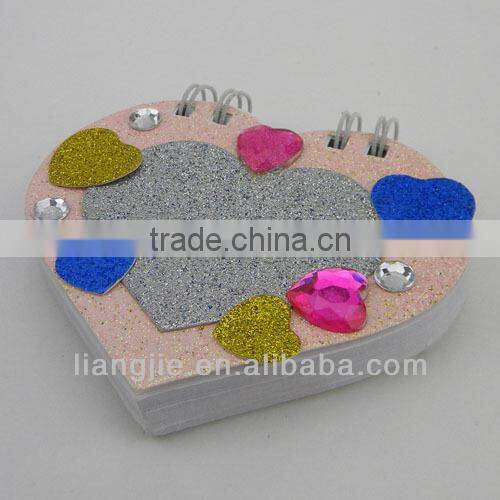 Hot Sell Mini Love Shaped Spiral Note Pad for Promotion