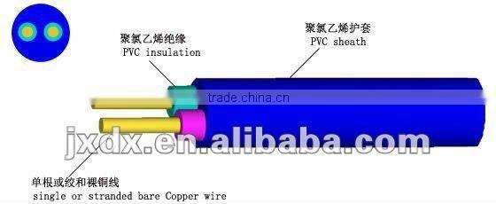 BV/BVV/RV/RVV H07VV-K double PVC covered electric Wire Cable