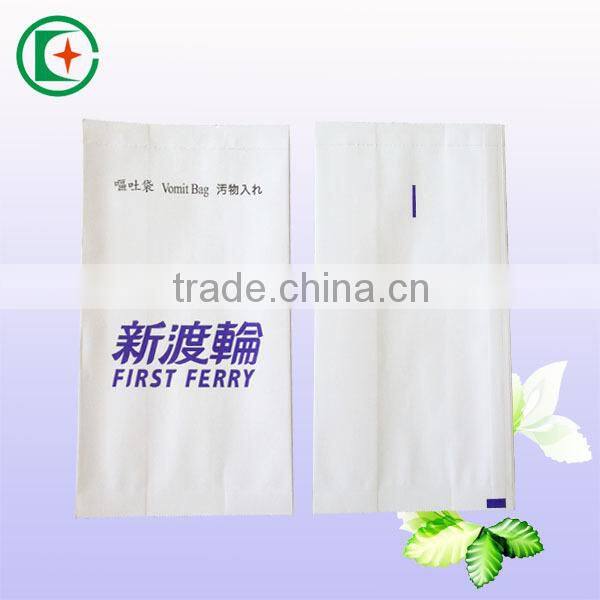 Exporting white kraft wax coated air sickness paper bag
