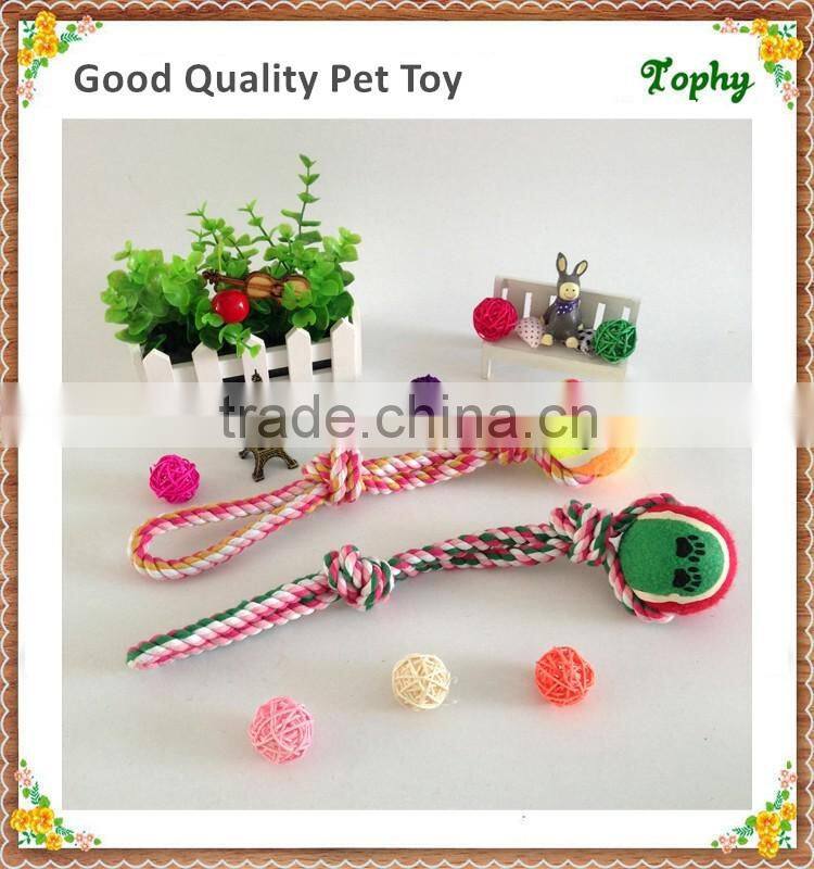 Cotton Rope with Strap A Tennis Ball Playthings Puppy Dog Toys