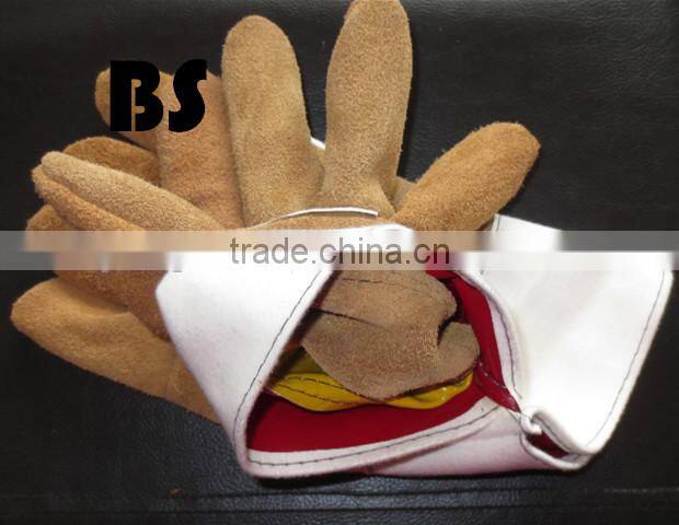 AB grade long welding gloves leather working gloves