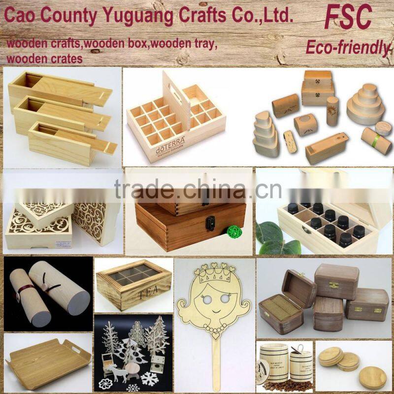 Customized high gloss wooden tea box with glass lid