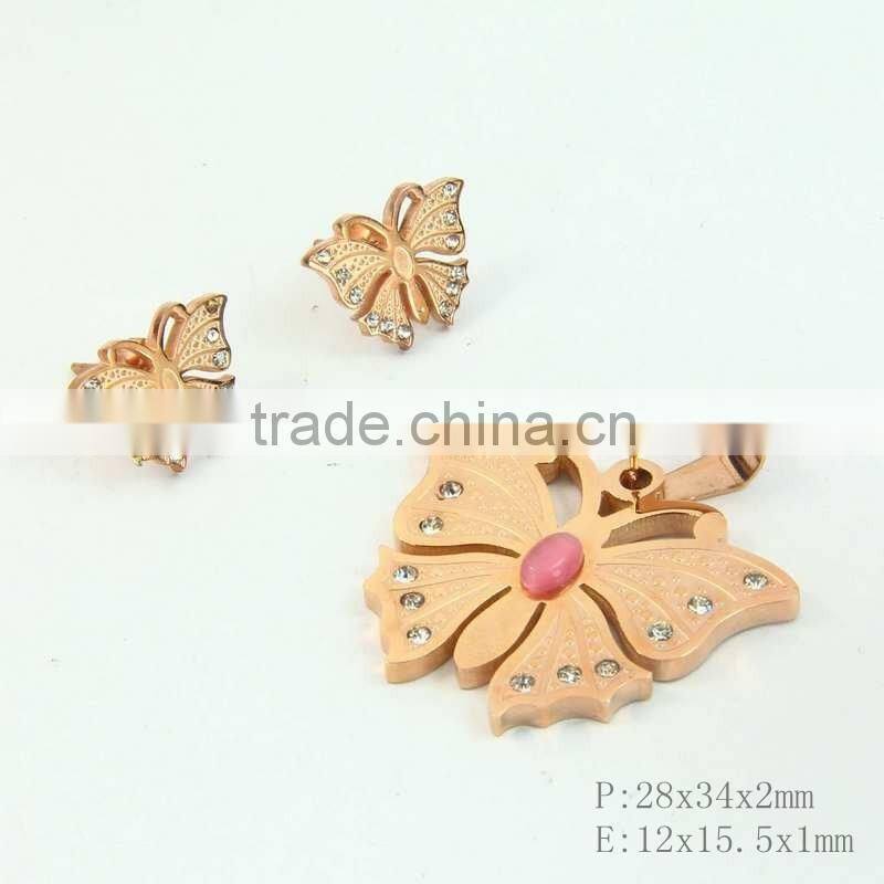 butterfly design jewelry sets ladies