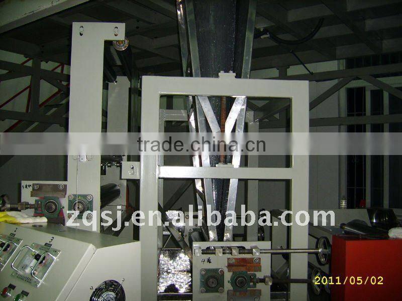 Five-layer down-blowing water-cooling packaging film unit