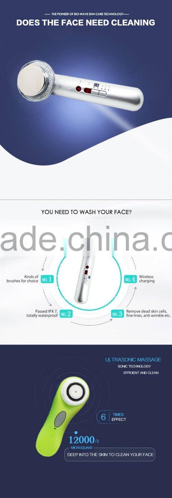 Rechargeable Skin Care Beauty Machine , Galvanic Facial Beauty Machine