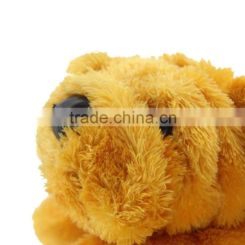 yellow sleeping wholesale plush stuffed dog toys