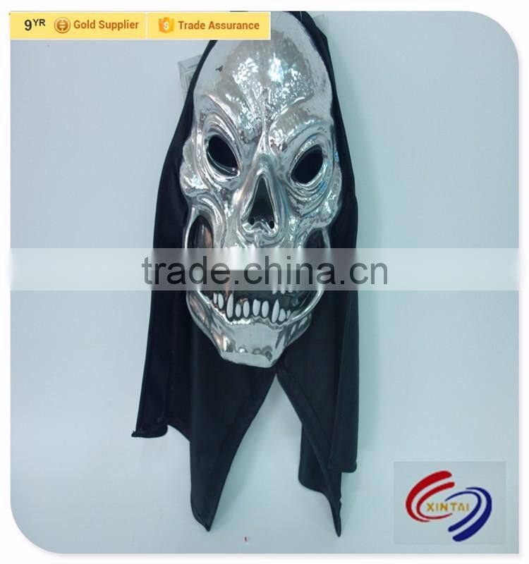 Sliver PVC Plastic Scary Halloween Party Masks for Sale