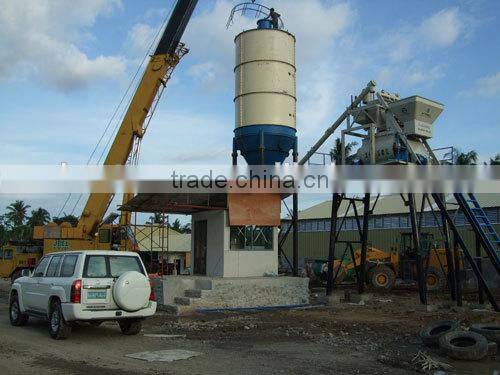 Low price PLC schenider Control HZS25 mini batching plant sold to Algeria