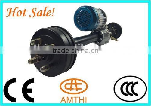 electric tricycle differential rear axle , three wheeler car cargo trike motor, electric motor driving rear axle, AMTHI