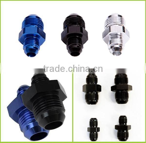 Male AN10 to AN8 Flare Metric Straight Fitting Male Aluminium Hose Fitting Adatper Reducer