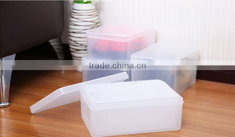 clear shoe storage box with cover --L