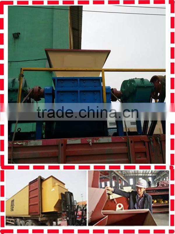 Indonesia single shaft 15kw waste paper shredder small model can bottles shredde