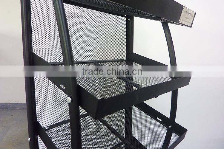 5-tier solid metal floor diamond newspaper display holder