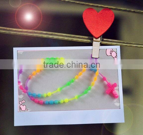 Mixing color Silicone Bead Rainbow Necklace