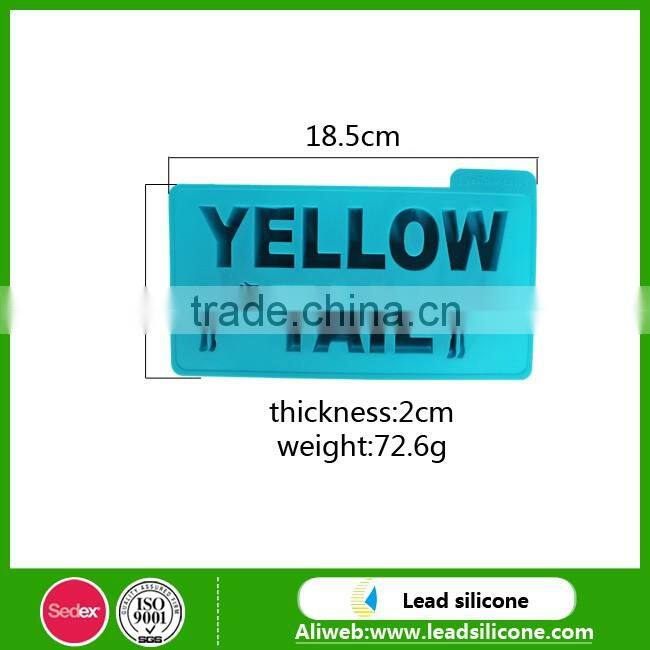 Custom Hot Sale Shape Of The Letters Silicone Ice Tray Silicone Ice Cube Tray