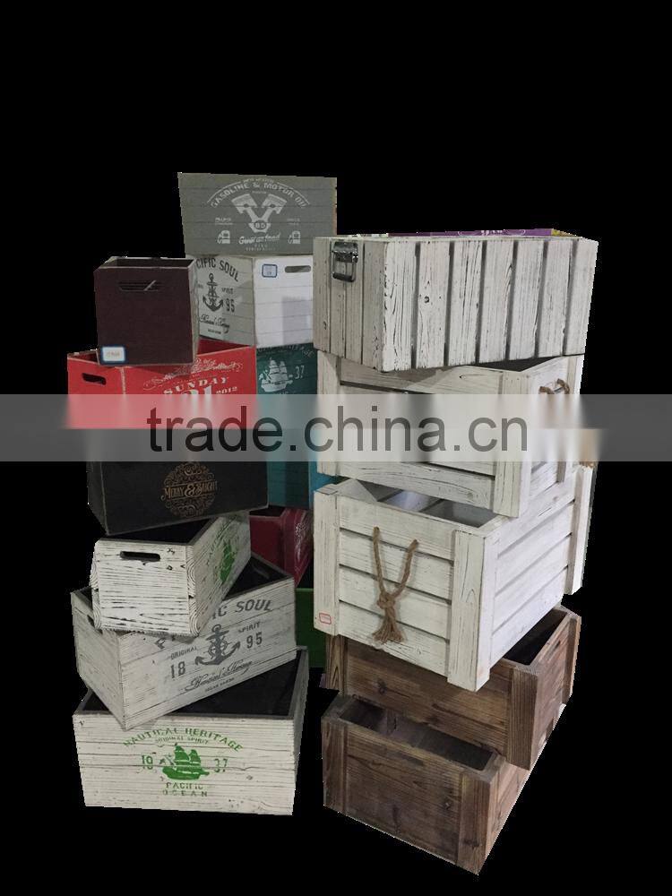 Custom white Metal tray with strip wood base in cheap price