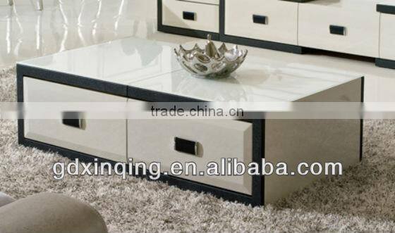 glass top sofa coffee table -C356