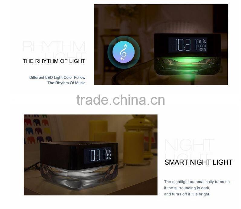 2016 New Arrival Crystal Wireless Multifuction Remote Control Bluetooth Speaker With FM Radio/Night Light/TF Card Supported