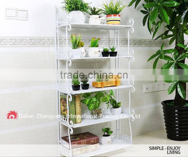 metal folding garden decorations iron flower plant pot stand