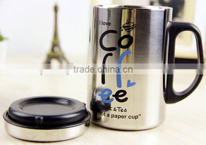 Supply fashion creative Coffee Cat stainless steel office mug / cup