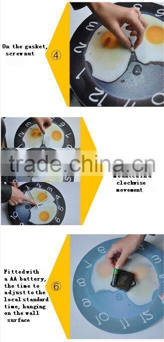 creative frying pan wall clock / scan clock