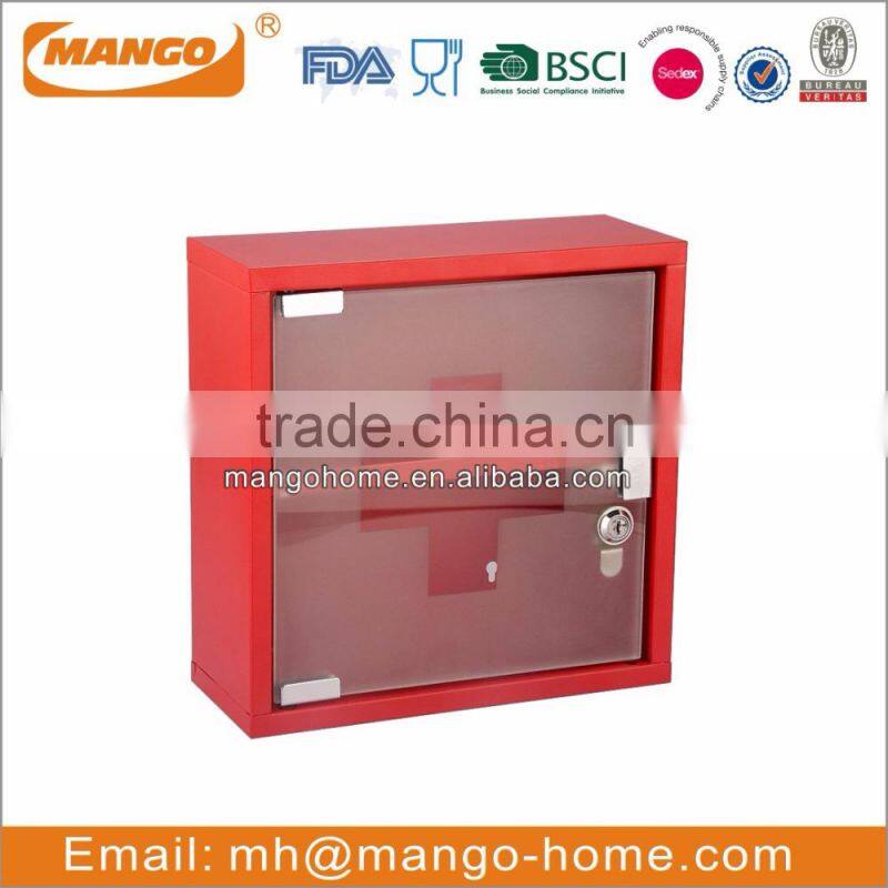 Hot Sale Powder Coating Metal First Aid Pharmacy Home Medicine Box