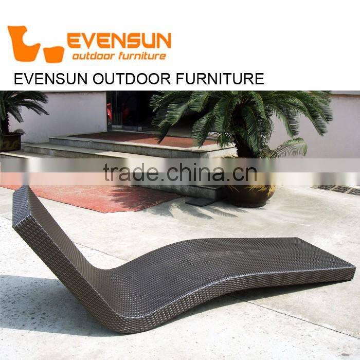 China wicker outdoor day bed sun lounge rattan
