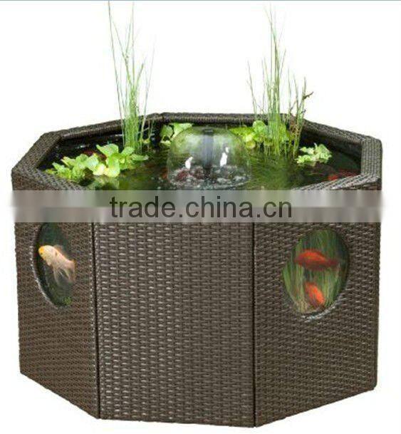Rattan fish tank garden