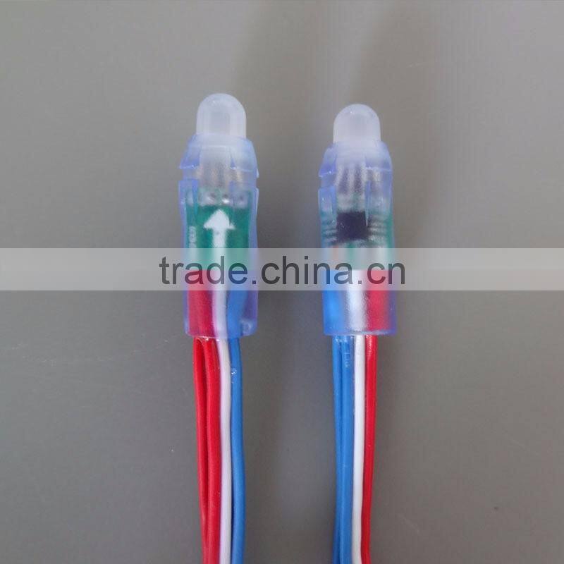 LED String Light Waterproof IP68 Full Color 12mm F8 RGB LED strawhat light