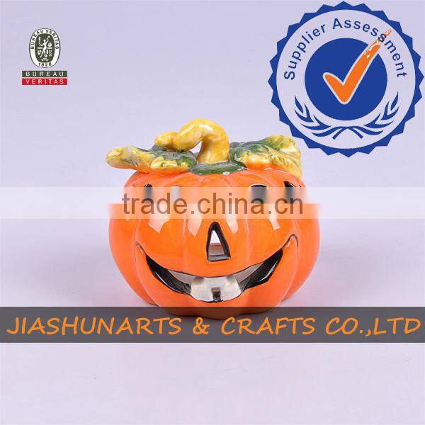 Ceramic Halloween Pumpkin Candlestick