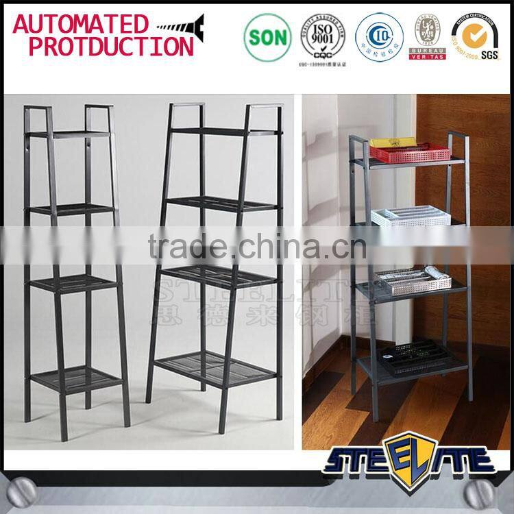 New style metal display rack bookcase with ladder