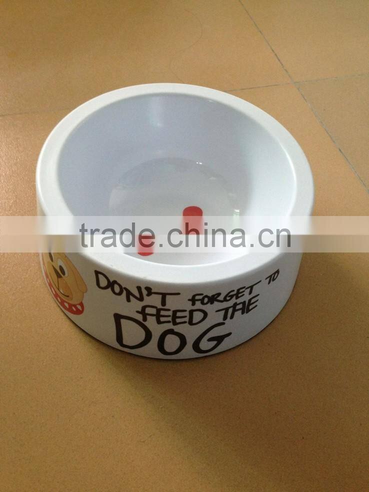 Lovely Dog bone &English letter printed cute melamine Ceramic-like Dog Bowl