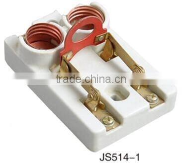 Industrial porcelain double lamp holder with switch