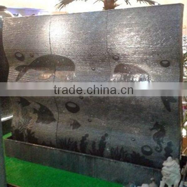 Outdoor Garden Granite Stone Dolphin Water Fountain For Decor