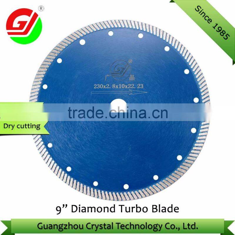 Hot selling high quality 9" 230mm diamond turbo saw blade for granite/ diamond blade for granite/diamond tool manufacturer