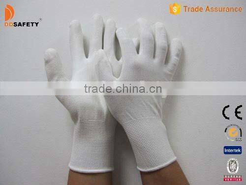 DDSAFETY Hot Sale White Nylon Polyster Liner White Gloves