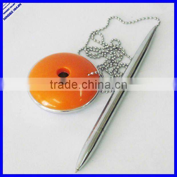2014 new design metal desktop pen with chain