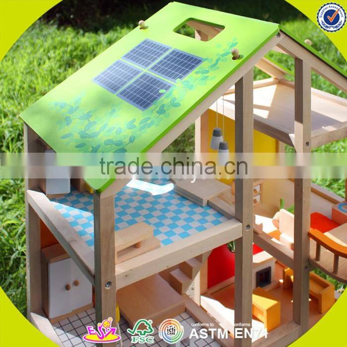 2017 New design wooden big doll house children wooden big doll house unique wooden big doll house W06A158