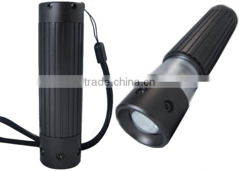 3 Watt Led Aluminum Flashlight with Camping Lamp