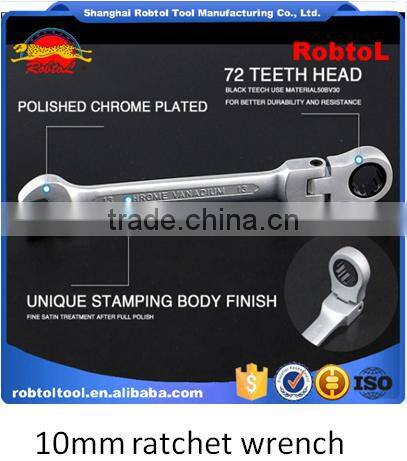 single head ratchet wrench Flexible head Gear Spanner Combination Torque Chrome Vanadium Auto Repair Two way
