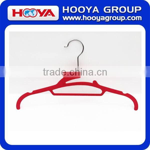 50PCS SET Classiscal Colourful Plastic Velvet Flocking Clothes Hanger for shirt and suit