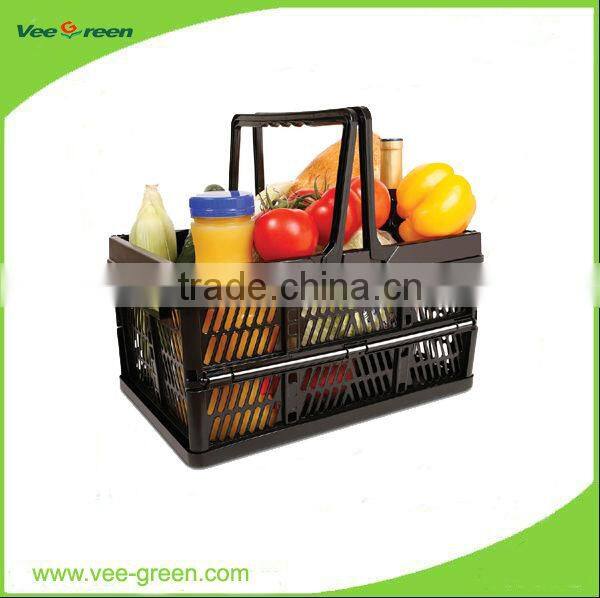 Cheap Plastic Folding Household Basket for Promotion