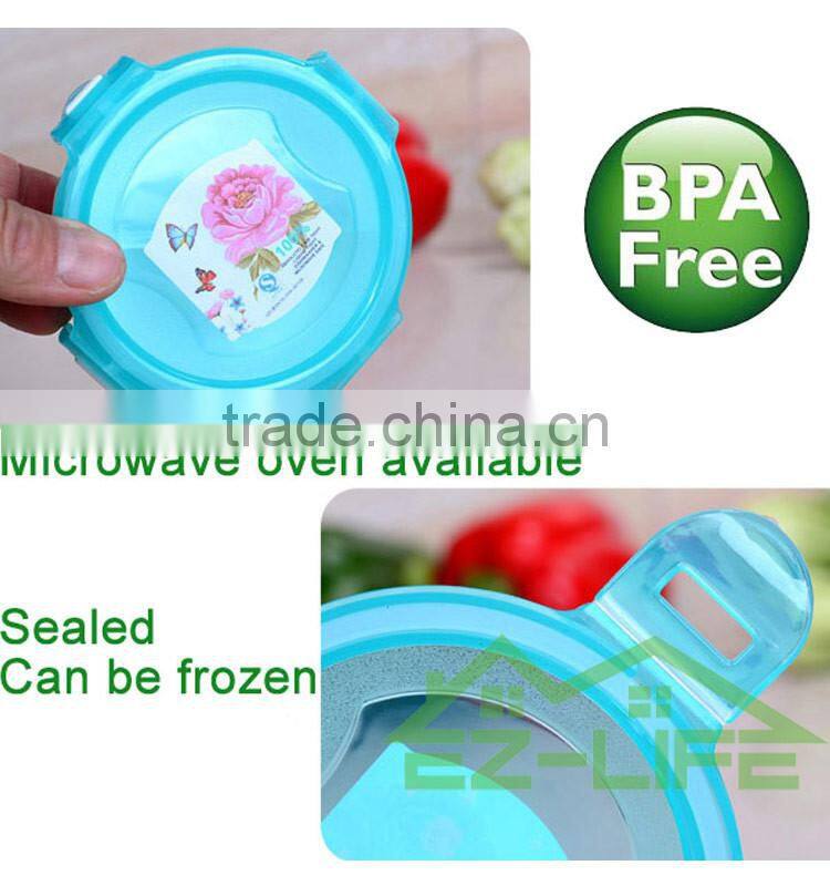 BPA free microwave safe seal plastic refrigerator food keep fresh bowl set 3 pieces/set