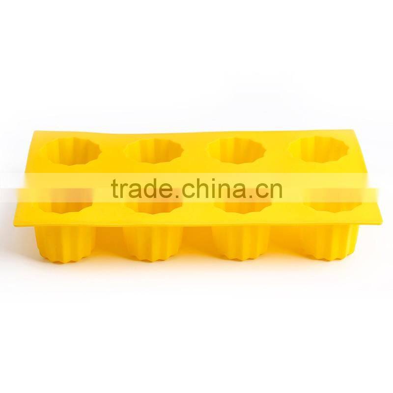 CBU26 FDA LGFG 8 connected silicone funny cake mold