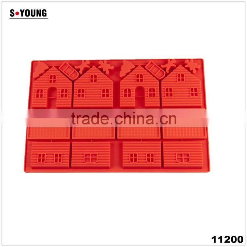 11193 Top Quality Silicone Flexible 4 Cavity Heart Shaped Soap Molds