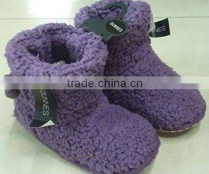Stock cream borg slipper for child